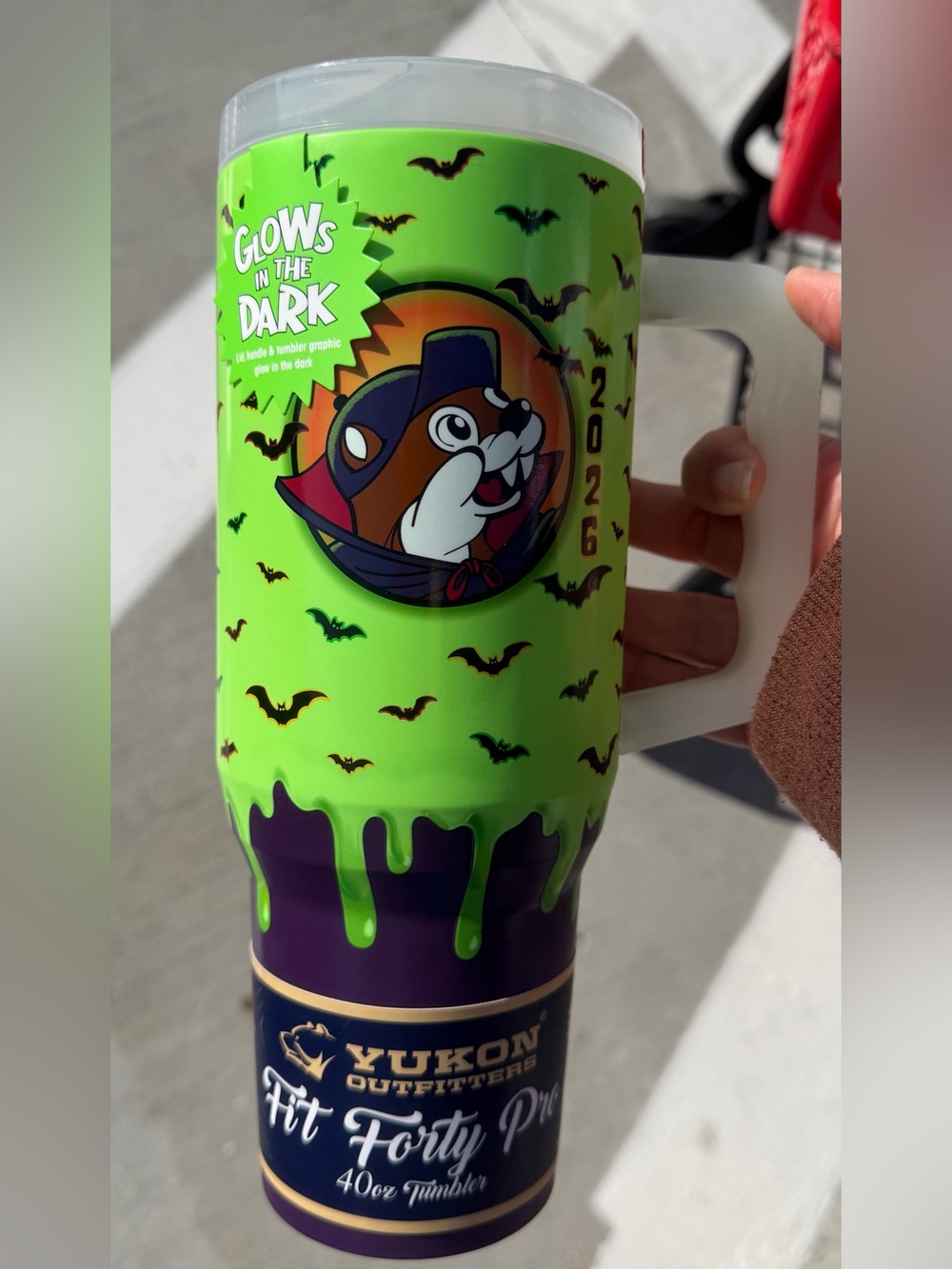 Buc-ees 2026 Halloween glow in the dark tumbler -new